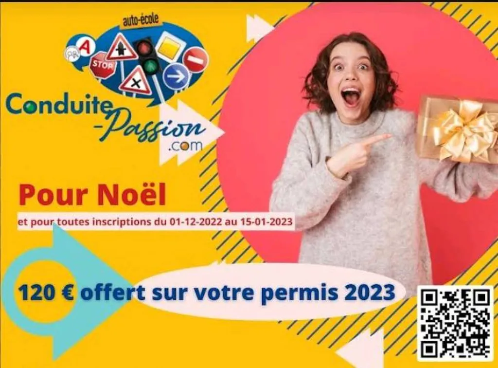 Super Promo de Noel dans votre auto école pour toute inscription au permis de conduire avant le 15 janvier !