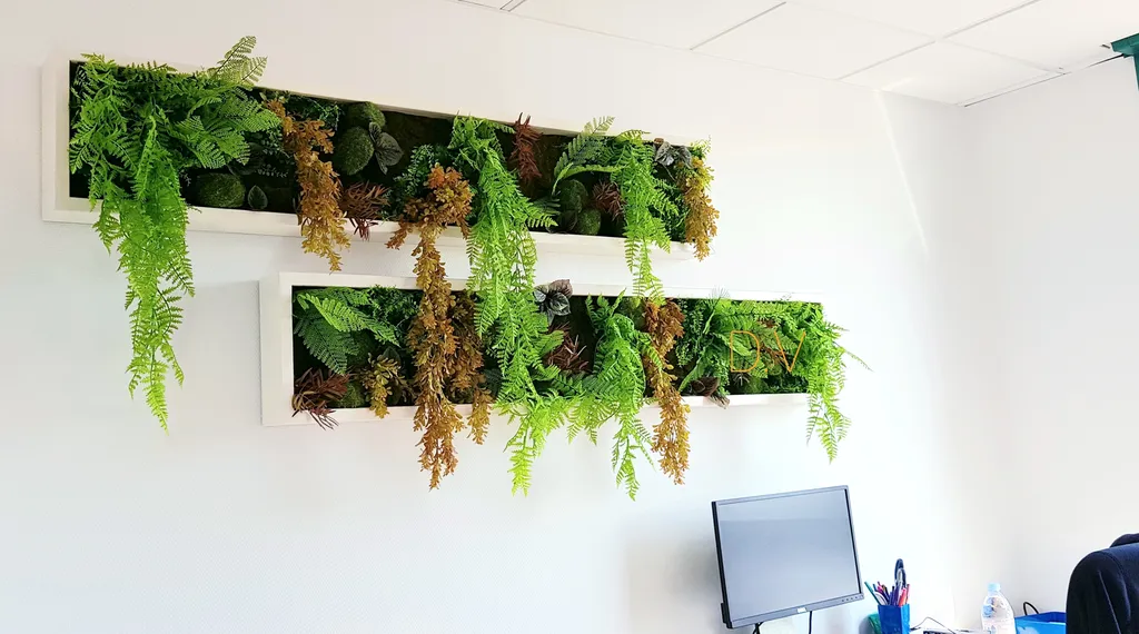 Double tableau végétal pour bureaux à Feillens