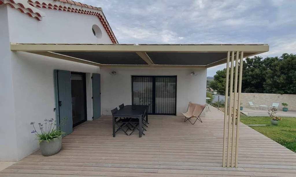 pergola sur mesure avec toile tendue aix en provence
