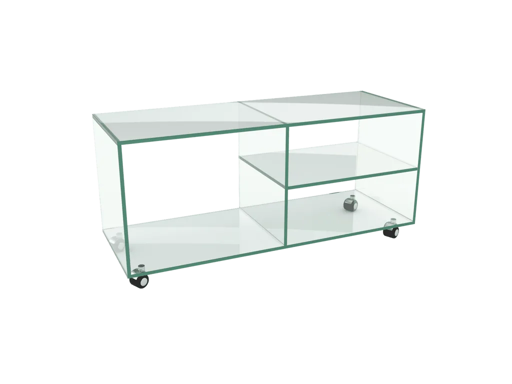 meuble de télévision tout en verre avec rangement Nice près de Hyères