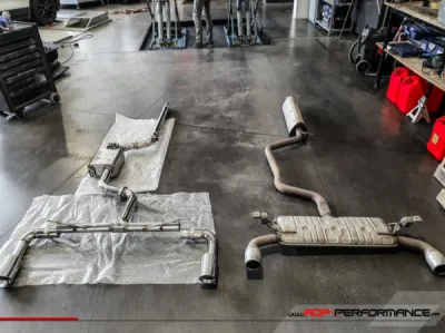 Montage échappement CENDE à clapet pour VW Golf 7 GTi TCR
