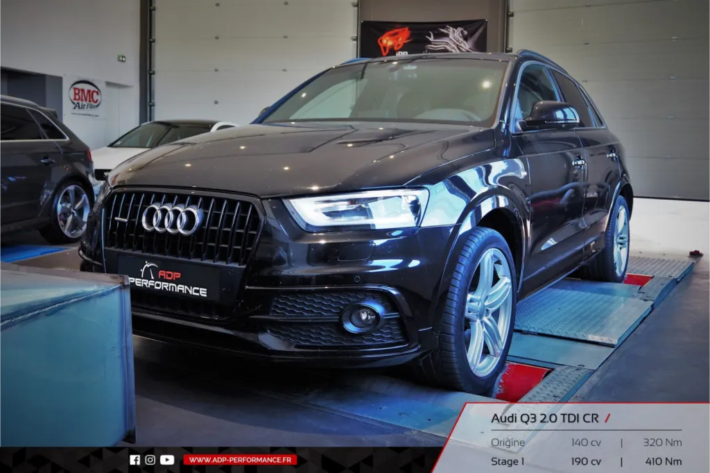 Reprogrammation moteur Salon de Provence - Audi Q3 2.0 TDI CR 140cv - ADP Performance
