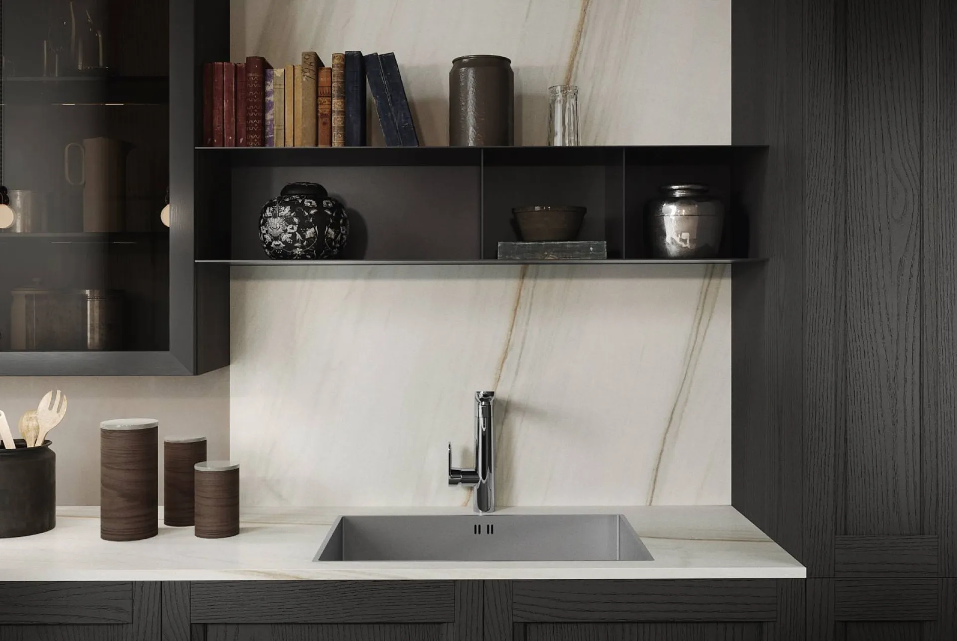 Modèle classique: la porte bois à cadre avec poignée intégrée pour plus de légèreté est à Bandol