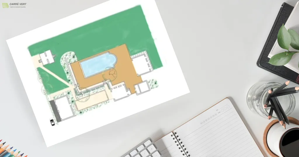 Plan détaillé d’un projet de jardin sur mesure à Saint-Rémy-de-Provence 13210, créé pour refléter vos envies et votre style