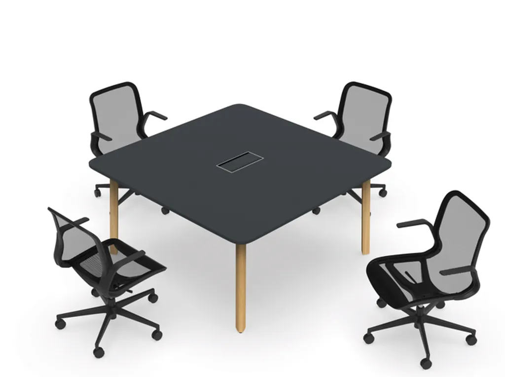 Table Carré Noir Velours 4 places à Nîmes