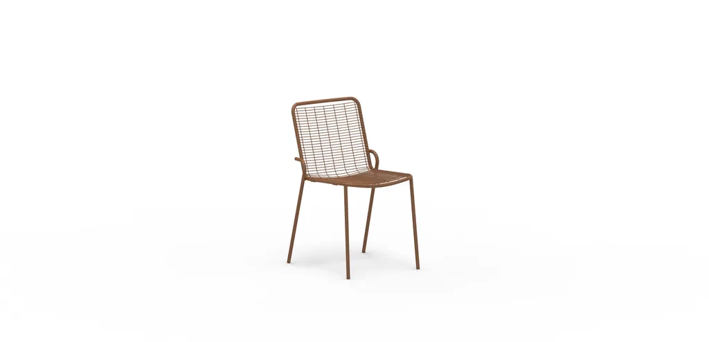 Chaise Roma design outdoor en acier galvanisé par Vermobil disponible chez Ginette Design à Labège proche Toulouse