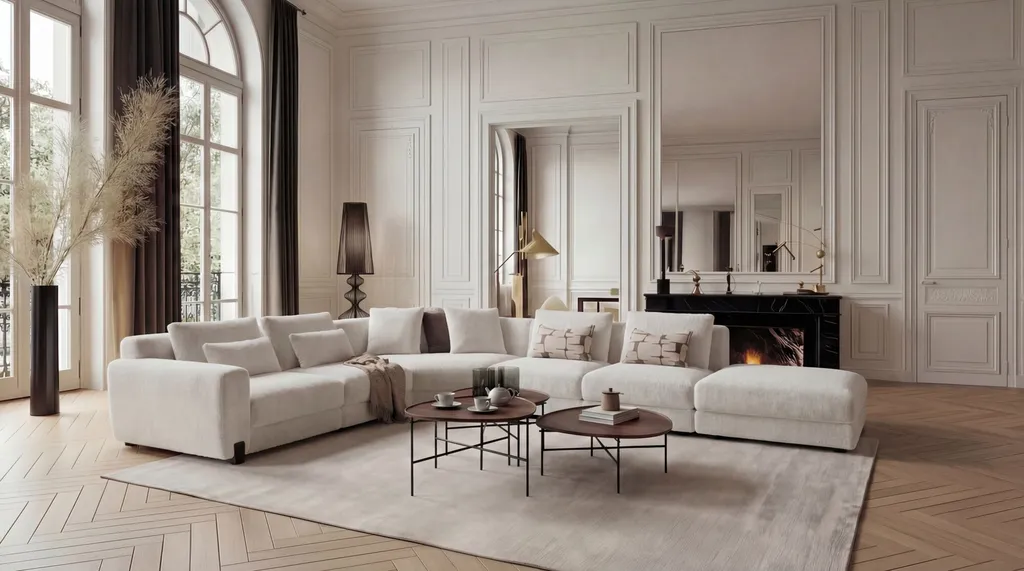 Canapé modulable design personnalisable pour un salon contemporain élégant chez Alliance Tiffany à Hyères dans le Var