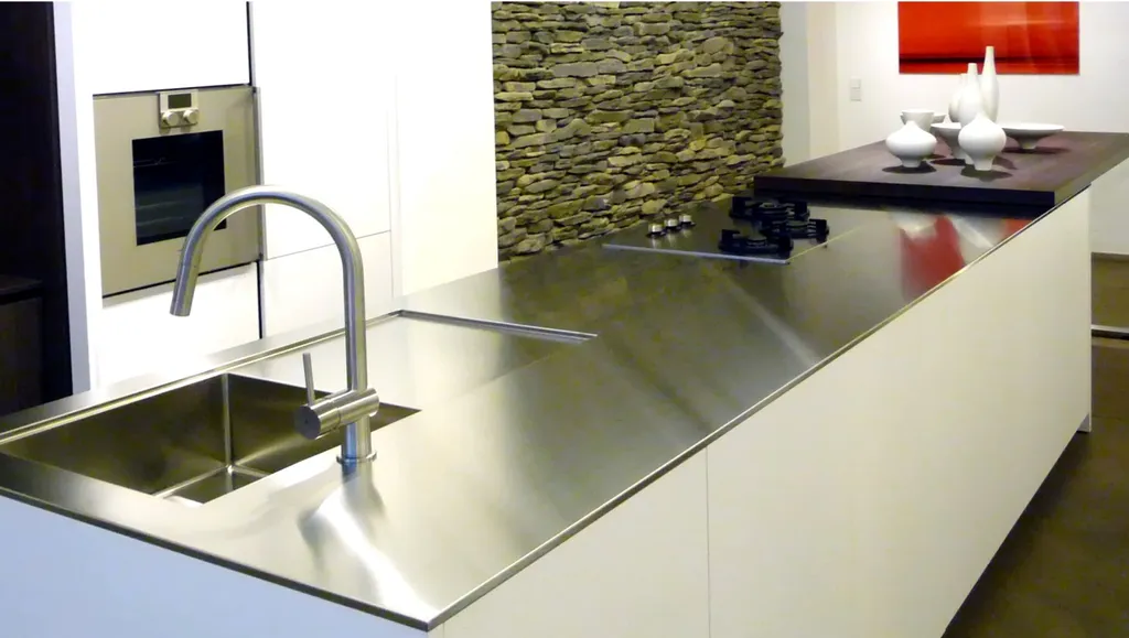 Plan de travail inox avec évier et égouttoir intégré Avignon