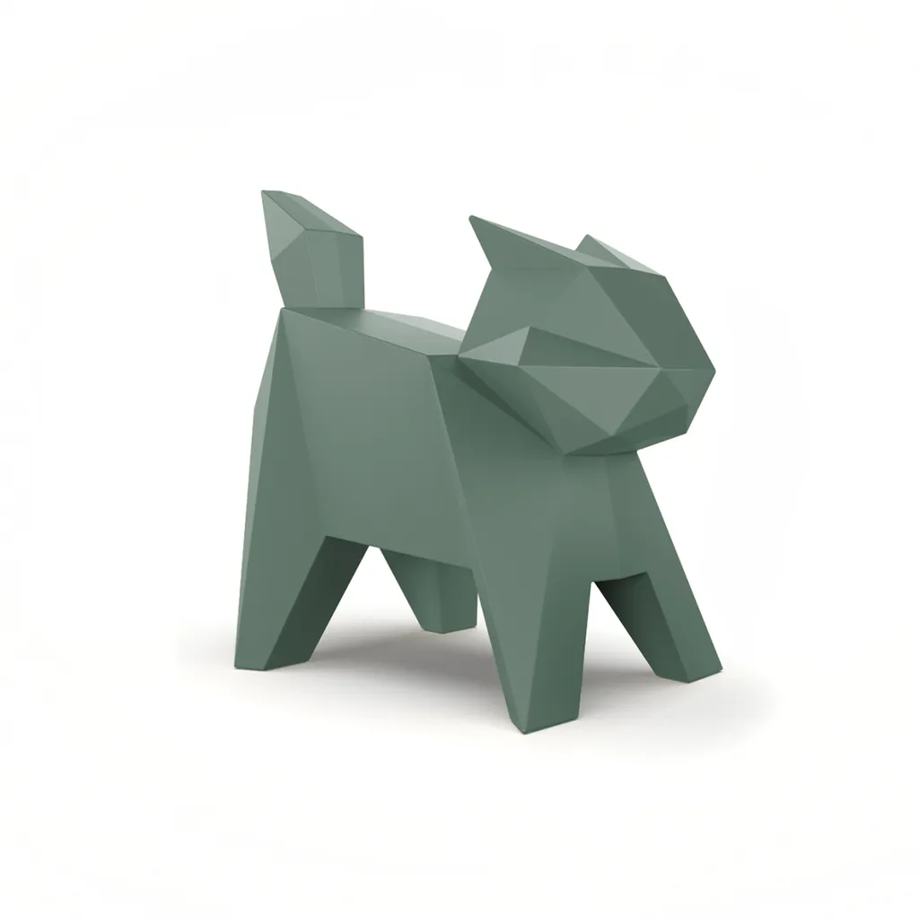 Statue chat Origami Neko design par Vondom disponible chez Ginette Design à Labège proche de Toulouse