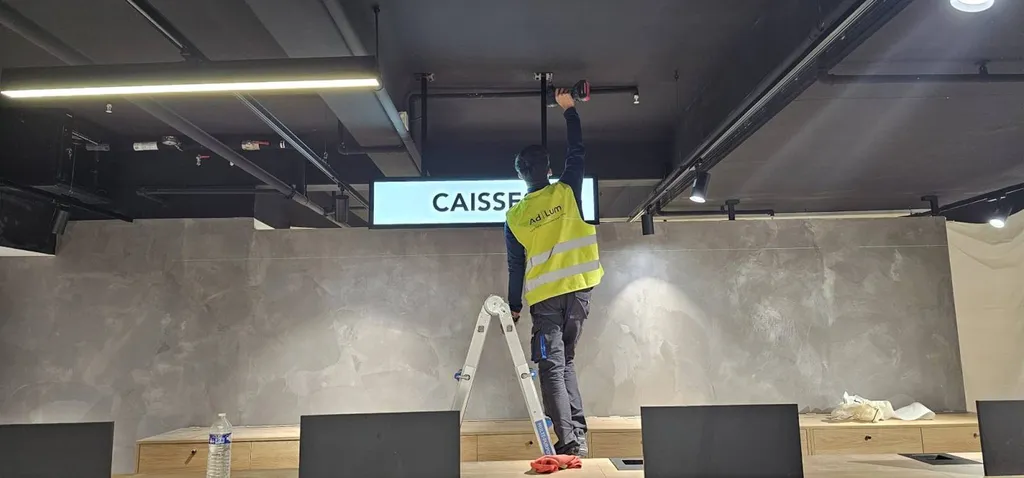 Signalétique intérieure pour magasin à Paris