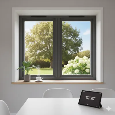 Fenêtre bi coloration vue de l'intérieur