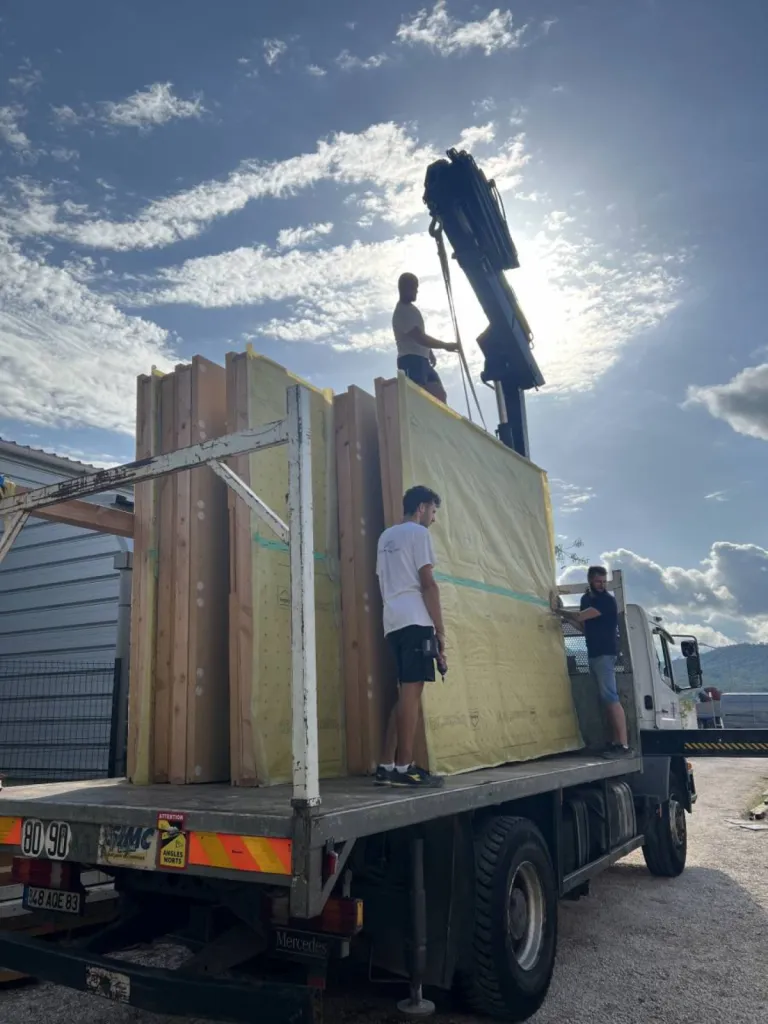 Livraison murs ossature bois manosque