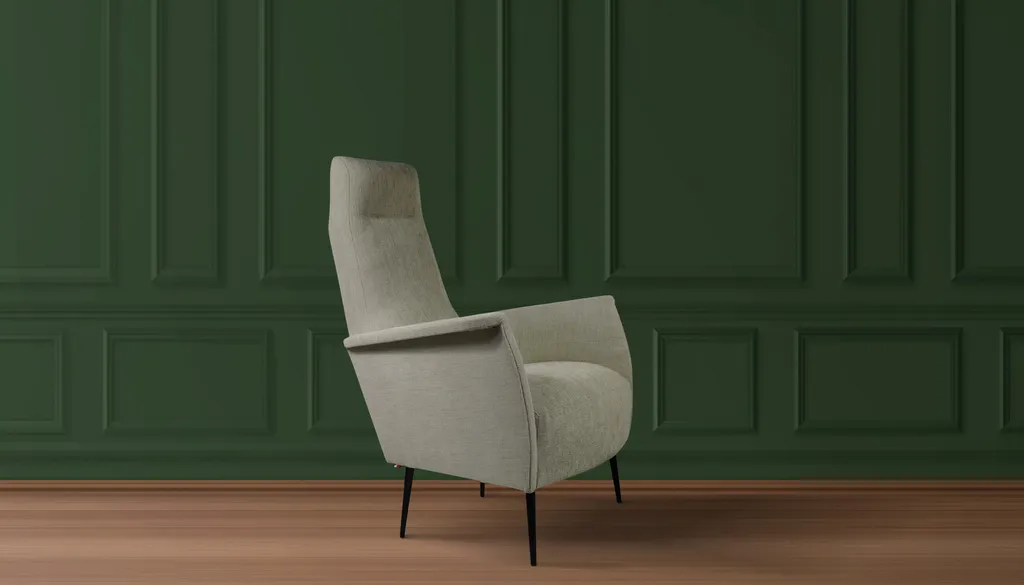Fauteuil français design contemporain à haut dossier personnalisable pour un confort exceptionnel chez Alliance Tiffany à Hyères