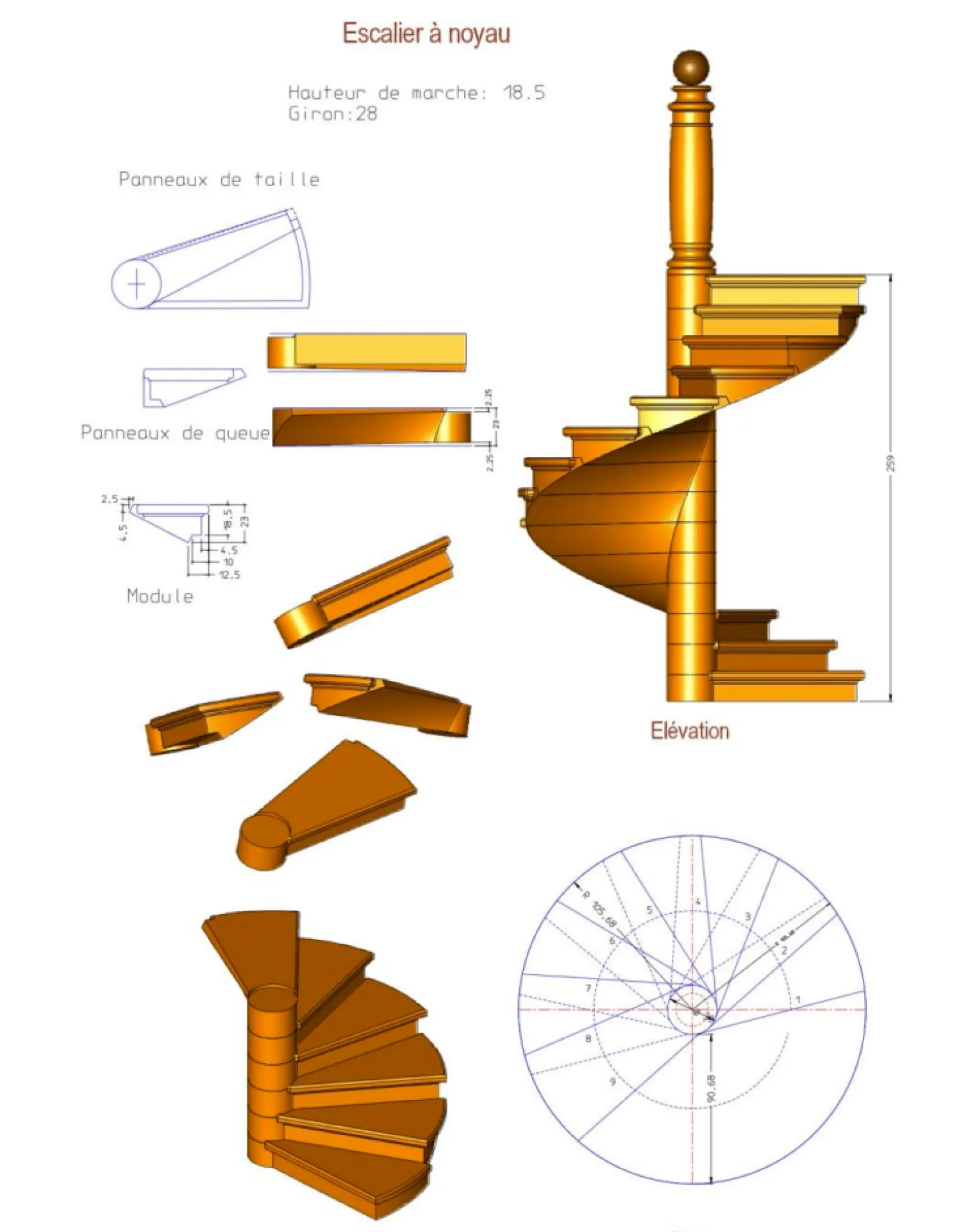 Escalier massif sur mesure en pierre naturelle Bordeaux