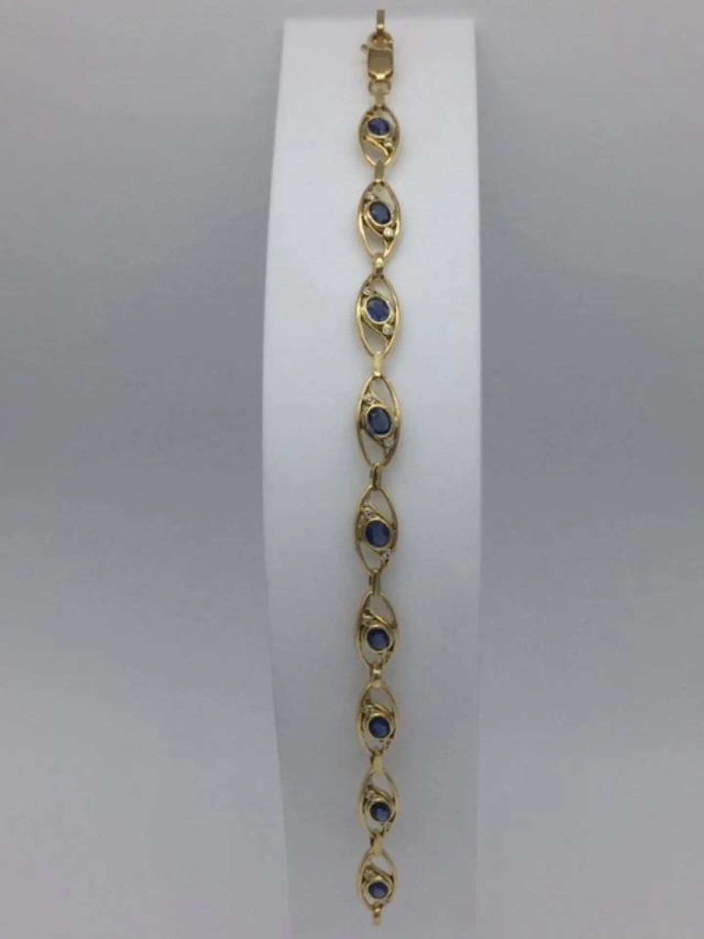 Bracelet or 750/1000ème saphirs et diamants occasion Or Ligne La Teste Bassin d'Arcachon