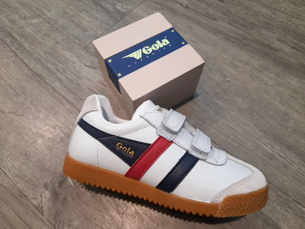 basket  HARRIER en cuir blanc GOLA pour enfant à LIBOURNE