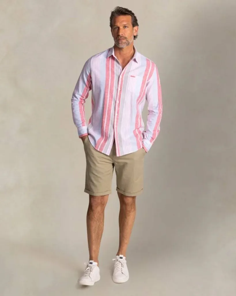 Chemise NZA Lin Rayée à Dieppe : Style Estival Premium en Seine-Maritime