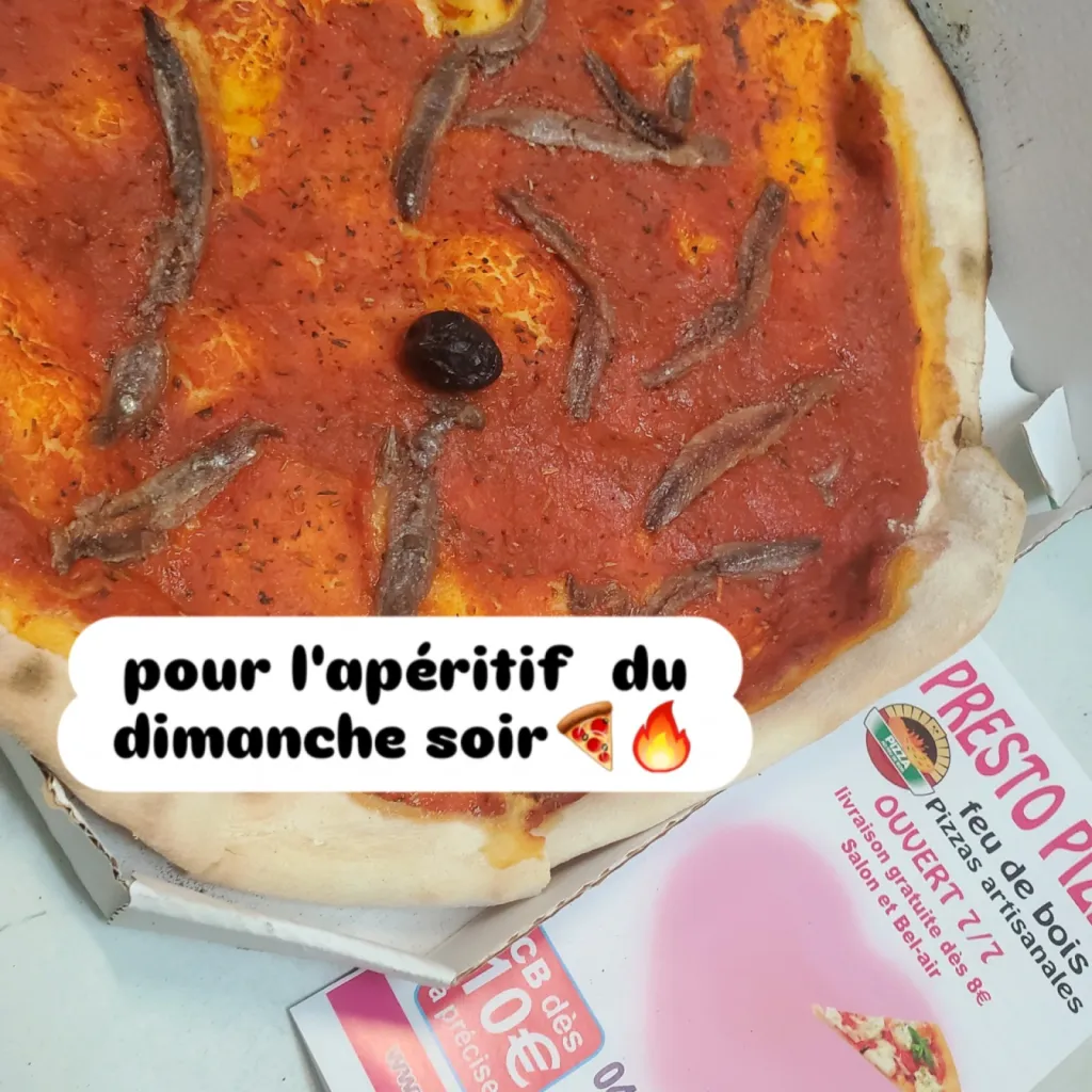 pizza anchois presto pizza salon