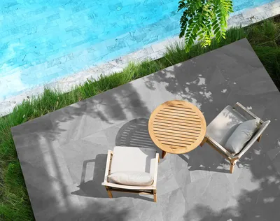 Carrelage extérieur aspect pierre naturelle pour terrasse à coller sur le secteur de Evreux 27.