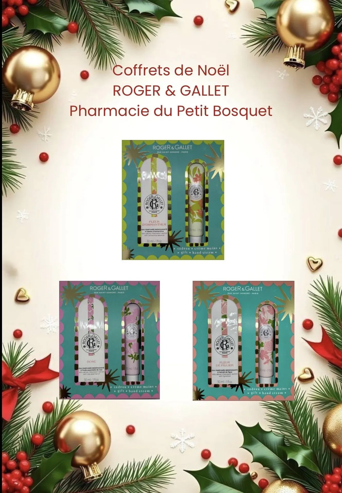 COFFRETS EAU DE PARFUM (30 ML) + CREME MAIN PHARMACIE MARSEILLE 13012