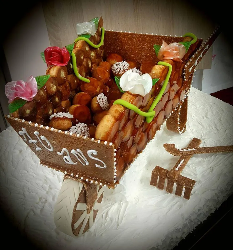 Pièce montée brouette anniversaire