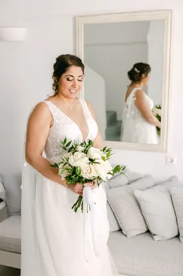 préparation de mariée à santorin