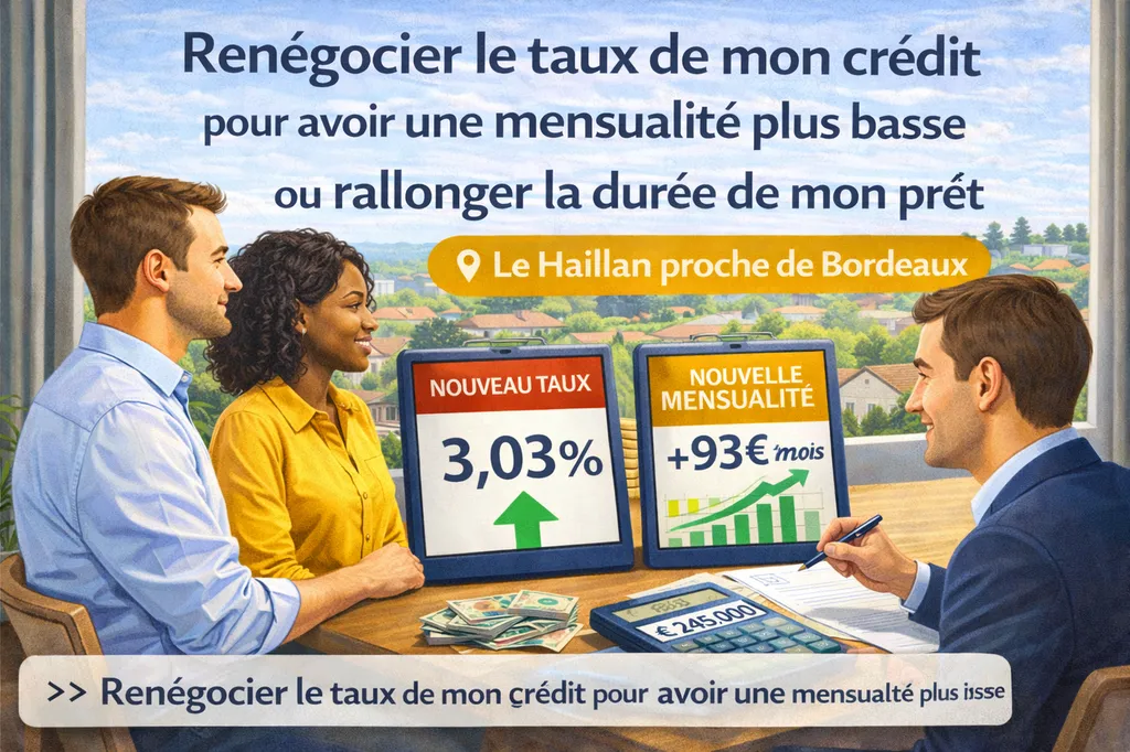 Renégocier mon crédit immobilier au Haillan : comment obtenir une mensualité plus basse ou rallonger la durée de mon prêt ?