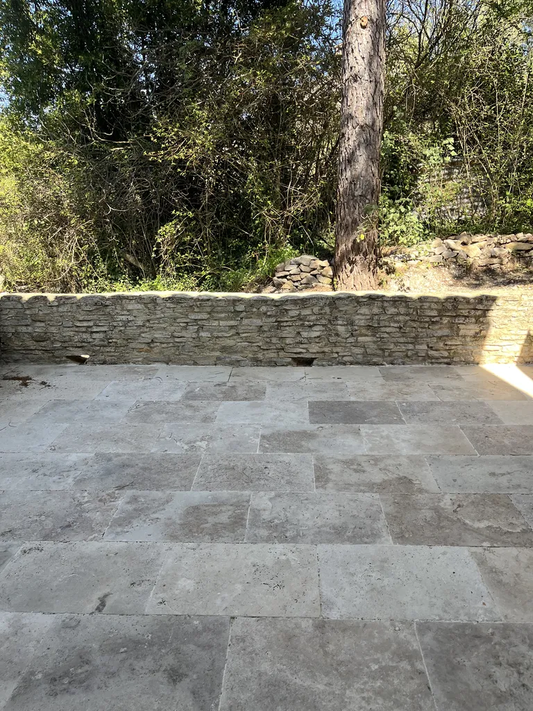 TERRASSE / DALLAGES EXTERIEURS EN TRAVERTIN BEIGE 2CD CHOIX MIX FORMAT 61X40.6X1.2CM