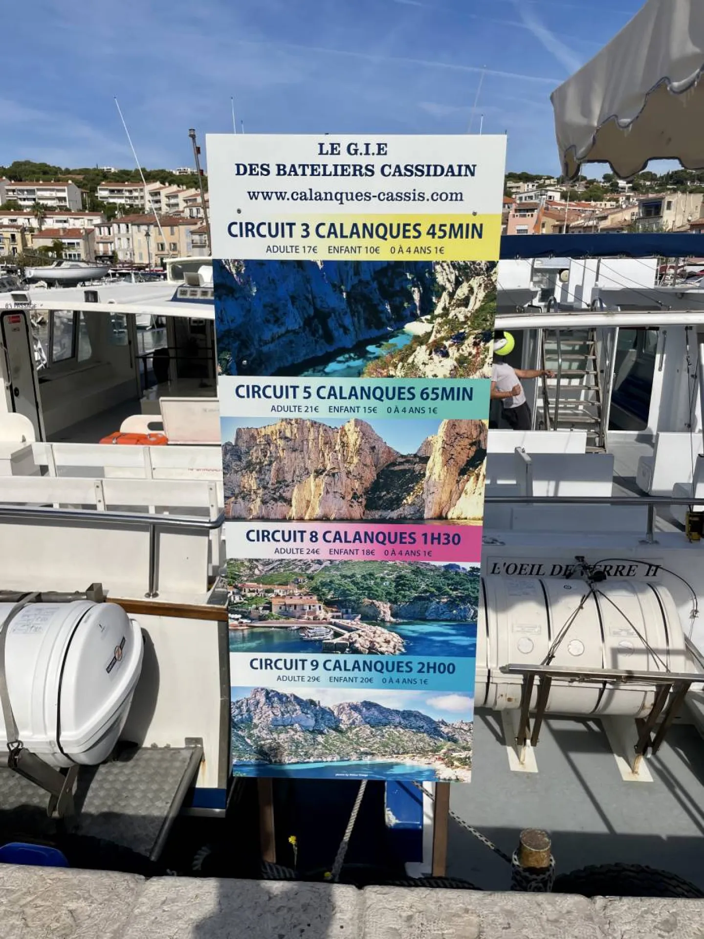 Taxi excursion visite Calanques Cassis