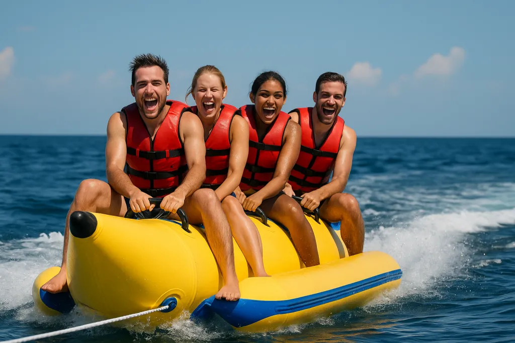 Bouée tractée sécurisée pour enfants et familles à Six-Fours-les-Plages dans le Var