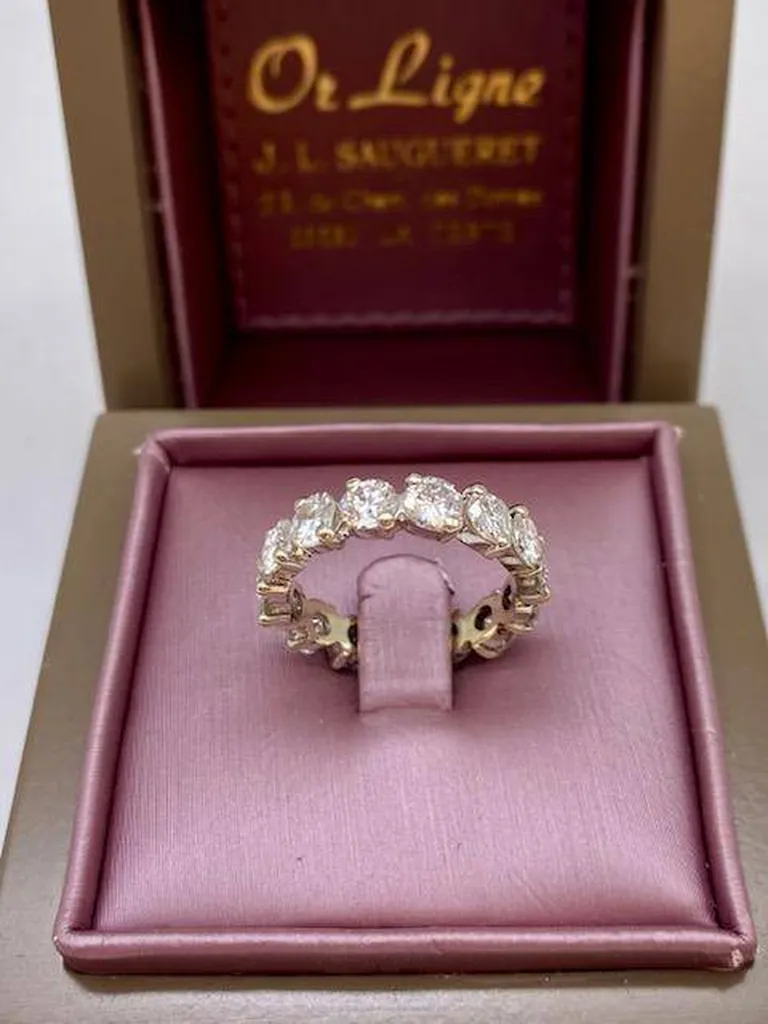 Bague tour complet diamants et or blanc 750/1000ème occasion Or Ligne La Teste Bassin d'Arcachon