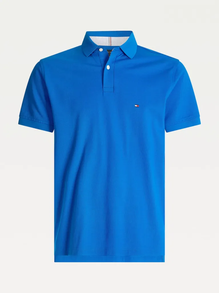 Polo bleu manches courtes homme - Tommy Hilfiger