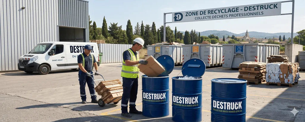 Recyclage de carton et collecte de déchets professionnels via bacs revalorisés à Saint-Rémy