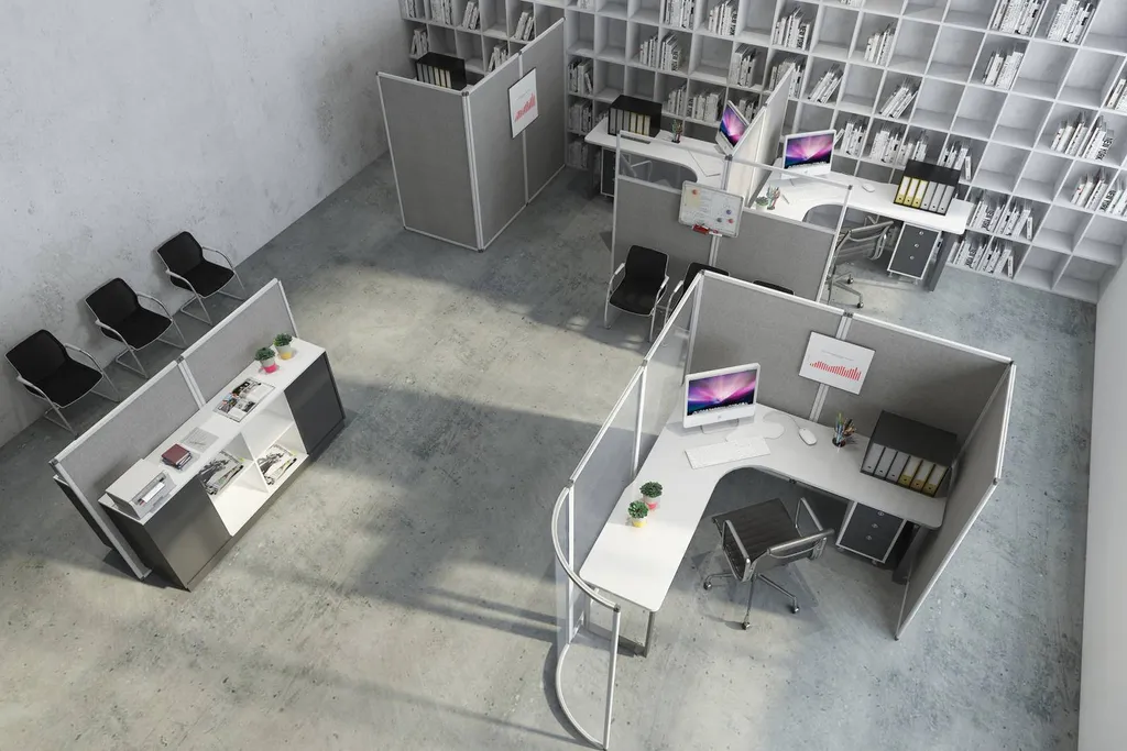 Séparation de bureau acoustique et design pour open-space à Aix en Provence