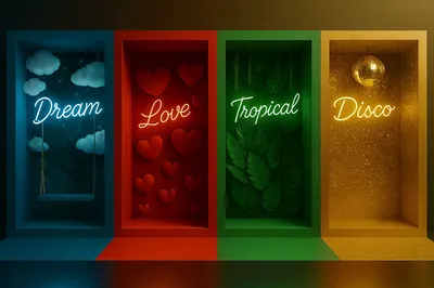 Selfies box des 4 couleurs by PICTIZ