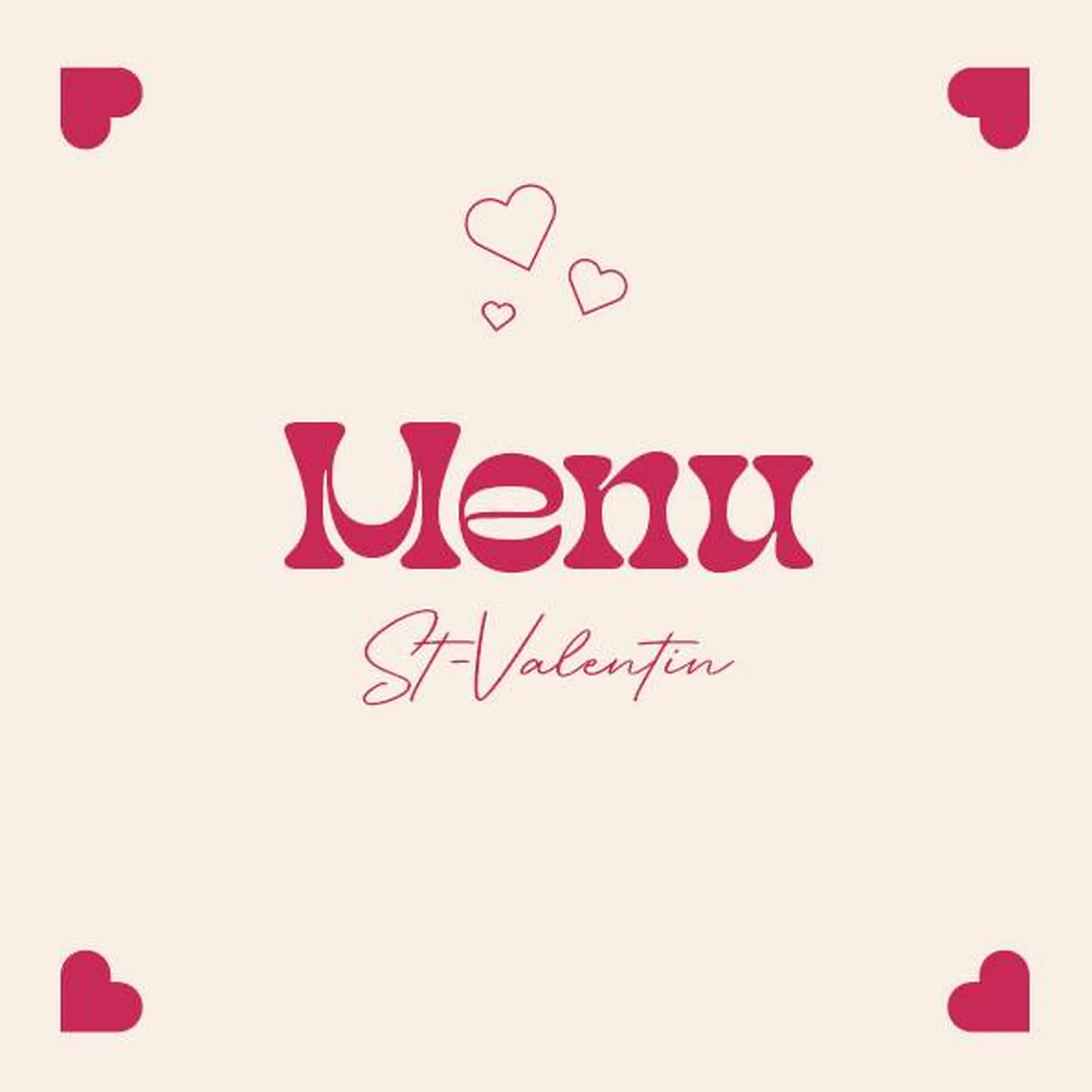 MENU SAINT-VALENTIN 2022