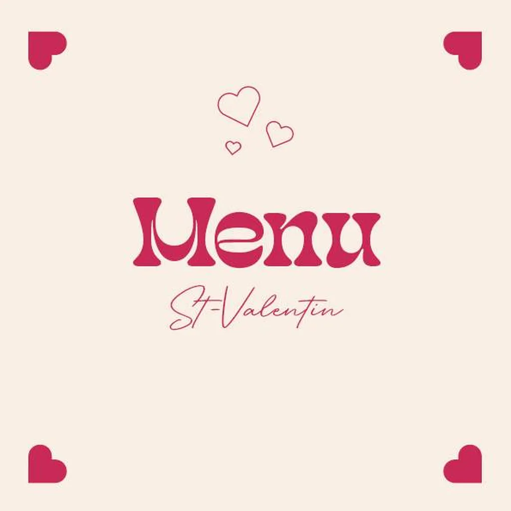 MENU SAINT-VALENTIN 2022