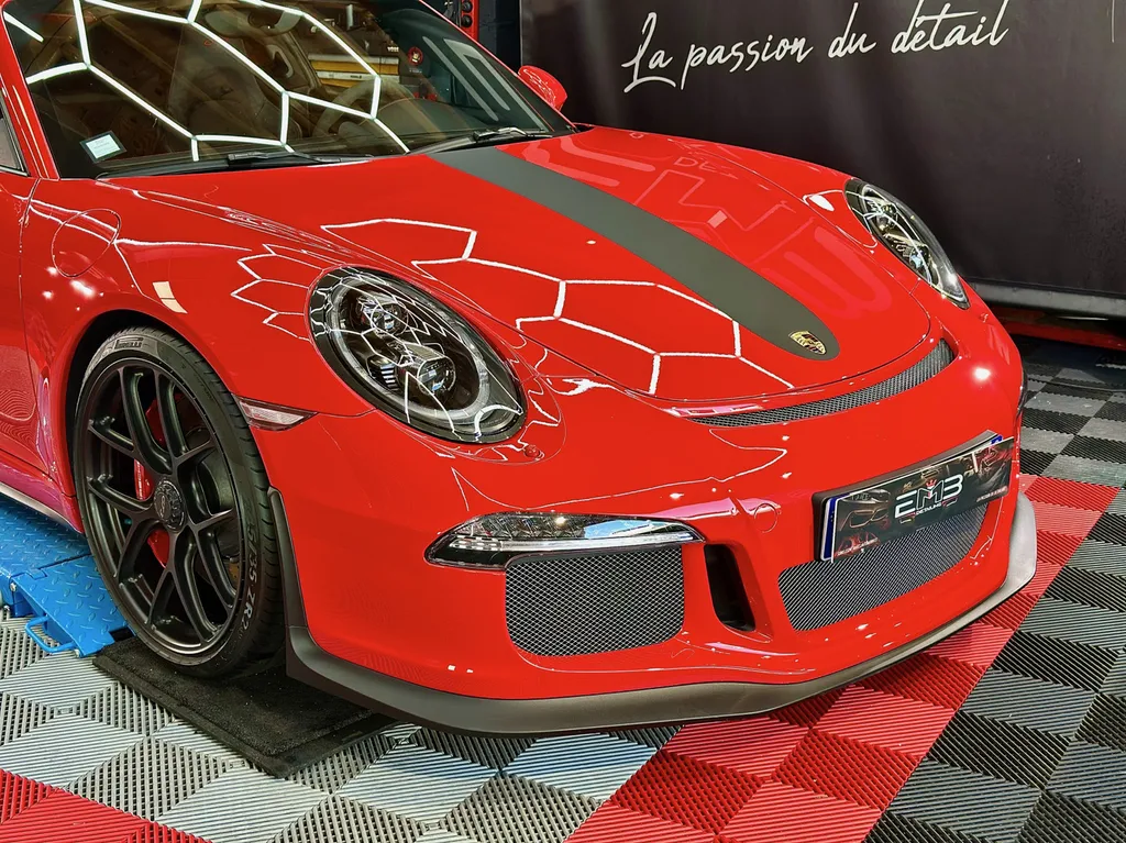 traitement céramique et protection PPF face avant porsche 991 GT3 sur lyon 