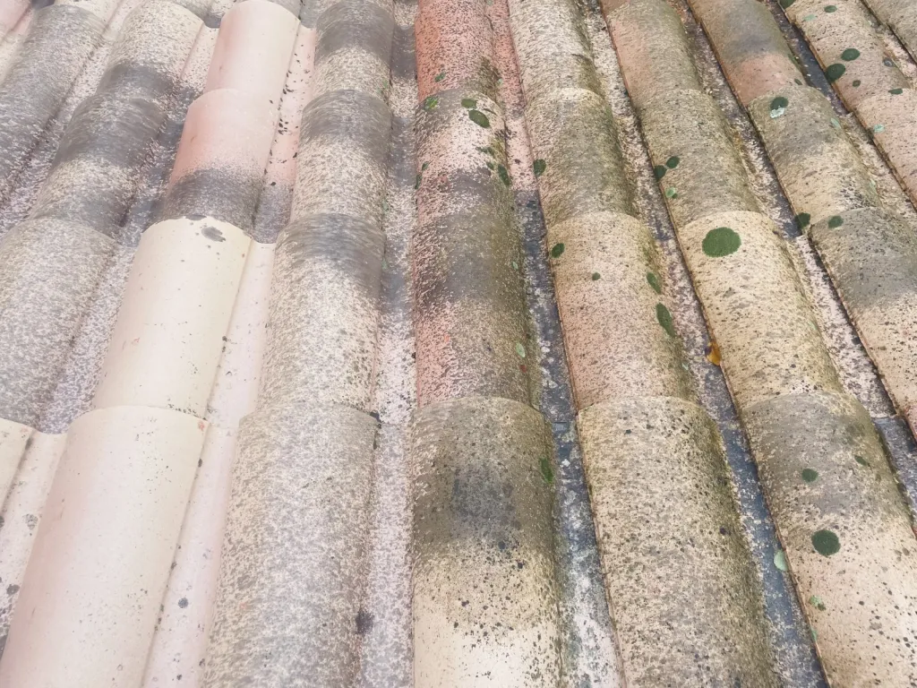 Nettoyage et traitement des tuiles mécaniques d’une maison sur Bouc Bel Air près de Aix en Provence 