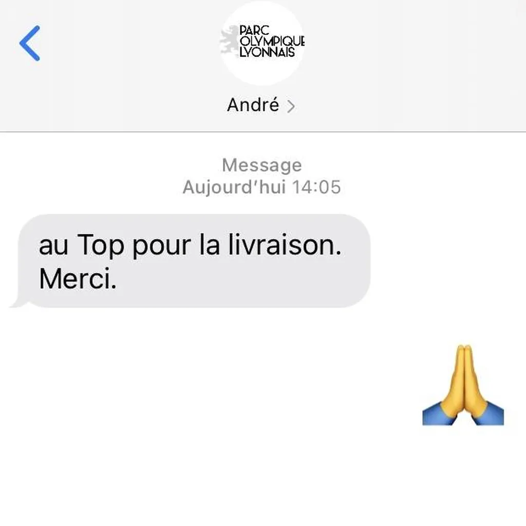 Remerciements conciergerie OL Groupama Stadium Chassieu