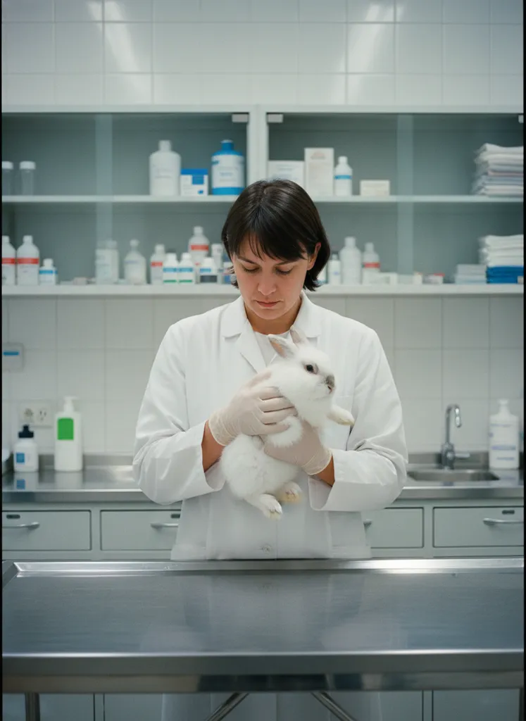 vétérinaire pour soigner un lapin