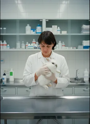 vétérinaire pour soigner un lapin
