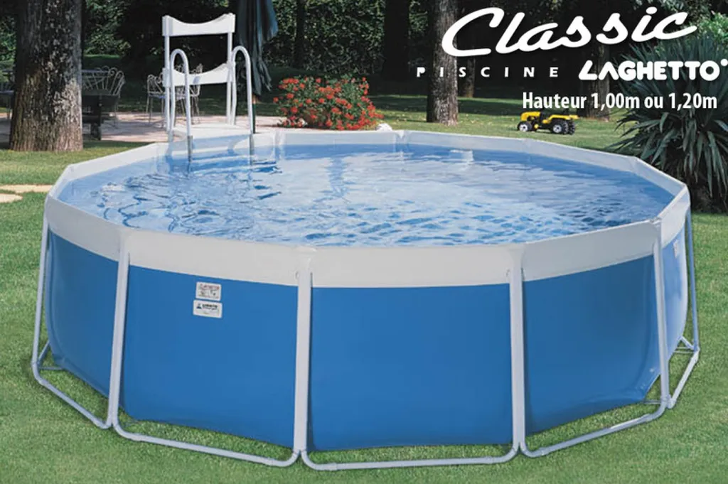 Piscine hors-sol CLASSIC ronde LAGHETTO par Aquarev'Piscines à Dauphin 04300