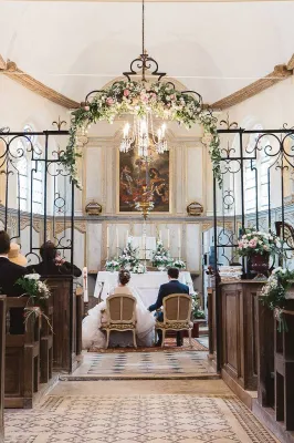 A Luxurious and Emotional Wedding Experience in a Historic Family-Owned French Castle with marquee near to Paris