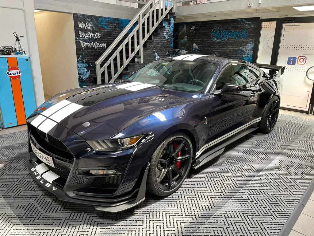 Protection carrosserie sur une Ford Mustang Shelby pour notre client venu de la Drôme