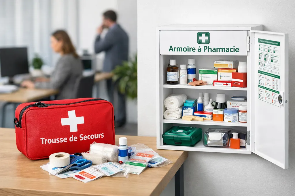 Trousse de secours complète avec pansements, bandages et désinfectant à Amiens