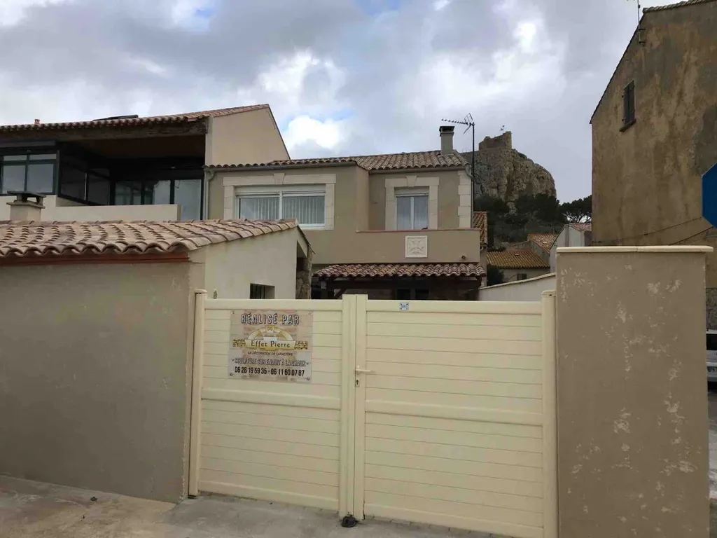 Facade en Torchis Gratté à l’Ancienne  sur GRUISSAN à côté de Narbonne