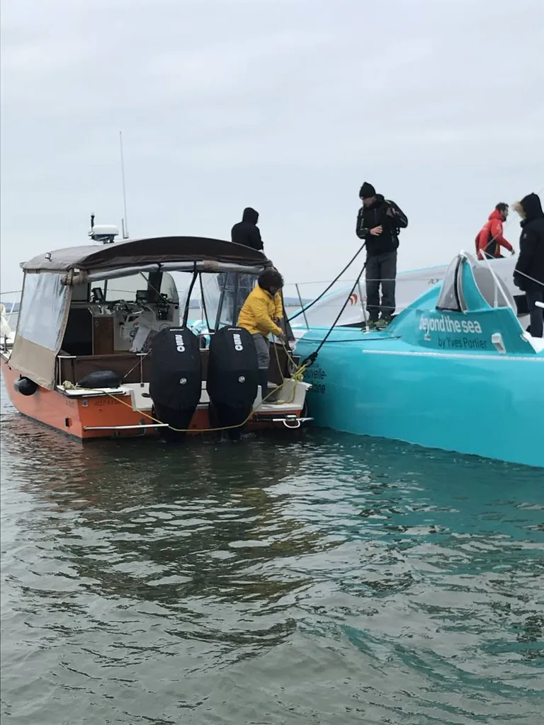 Remorquage du Seakite sur le bassin d'Arcachon 