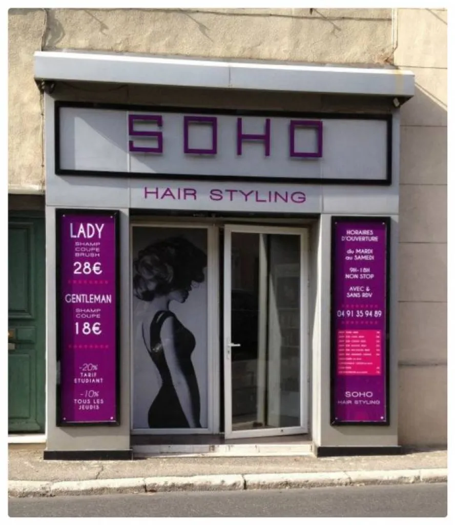 Création d'enseignes de magasin et de vitrines à Aubagne proche de Cassis