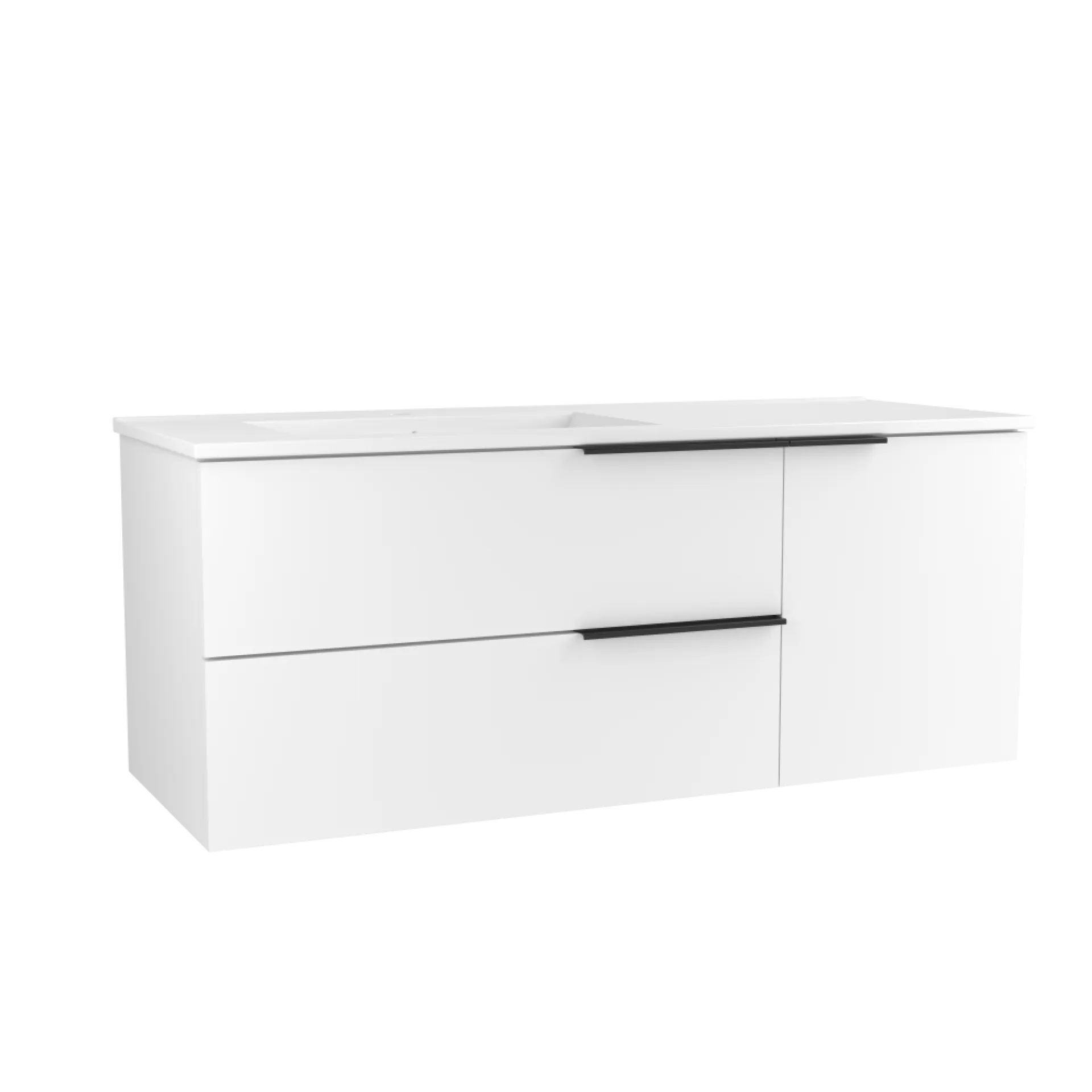 Où acheter un meuble de salle de bain blanc brillant en 120cm à Tourville-la-Rivière proche de Rouen 76.